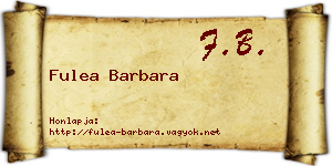 Fulea Barbara névjegykártya